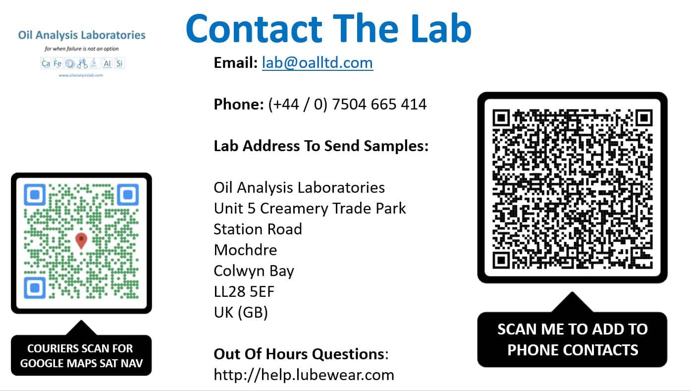 contactOAL Freepost OAL what is the actual lab address?
