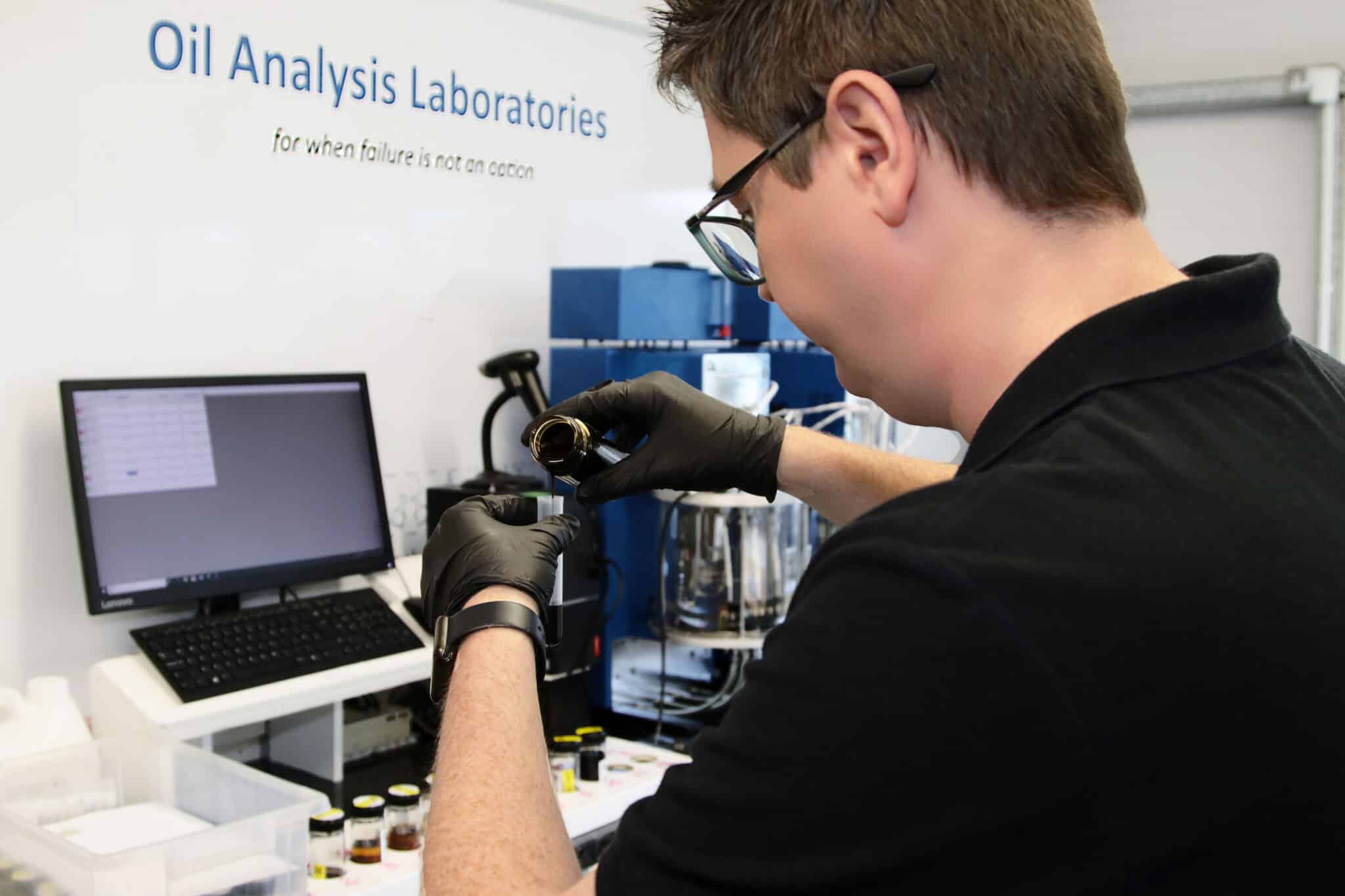UK oil analysis lab testing machinery lube oil samples
