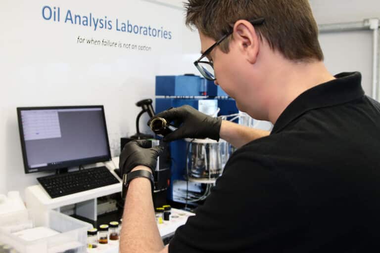 UK oil analysis lab testing machinery lube oil samples