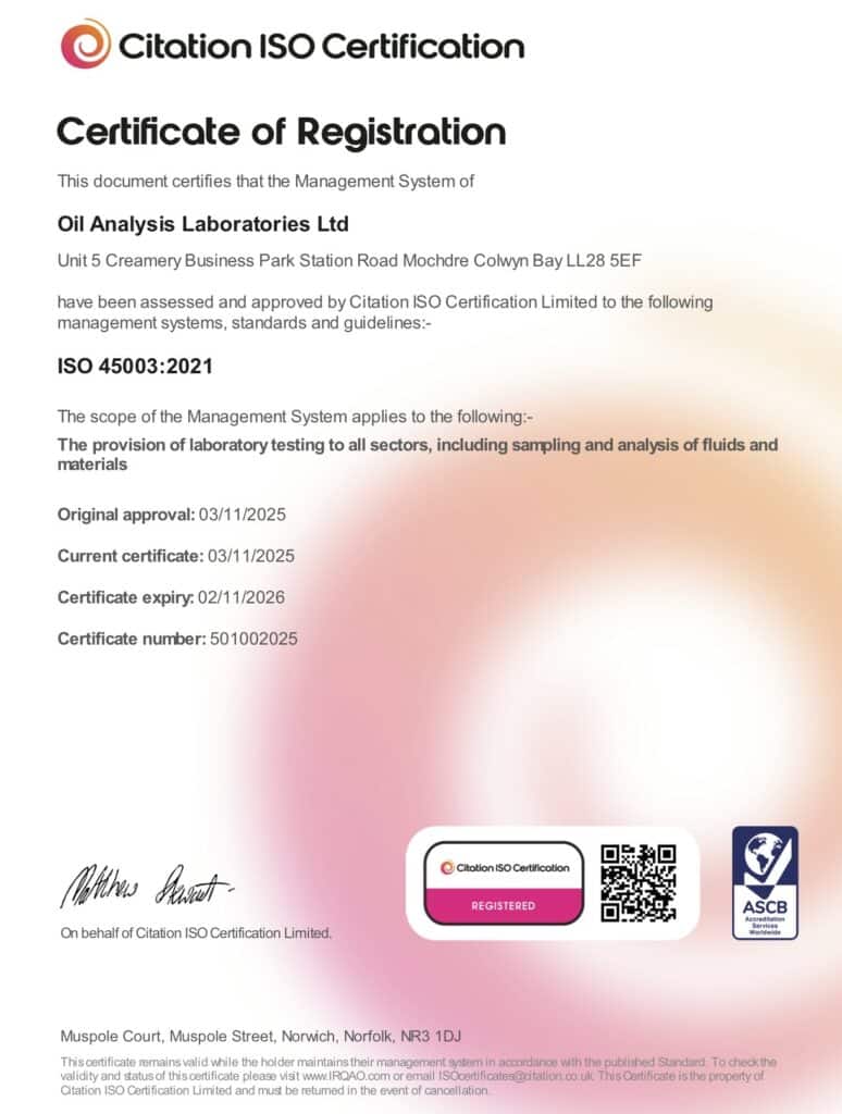 ISO45003 certificate